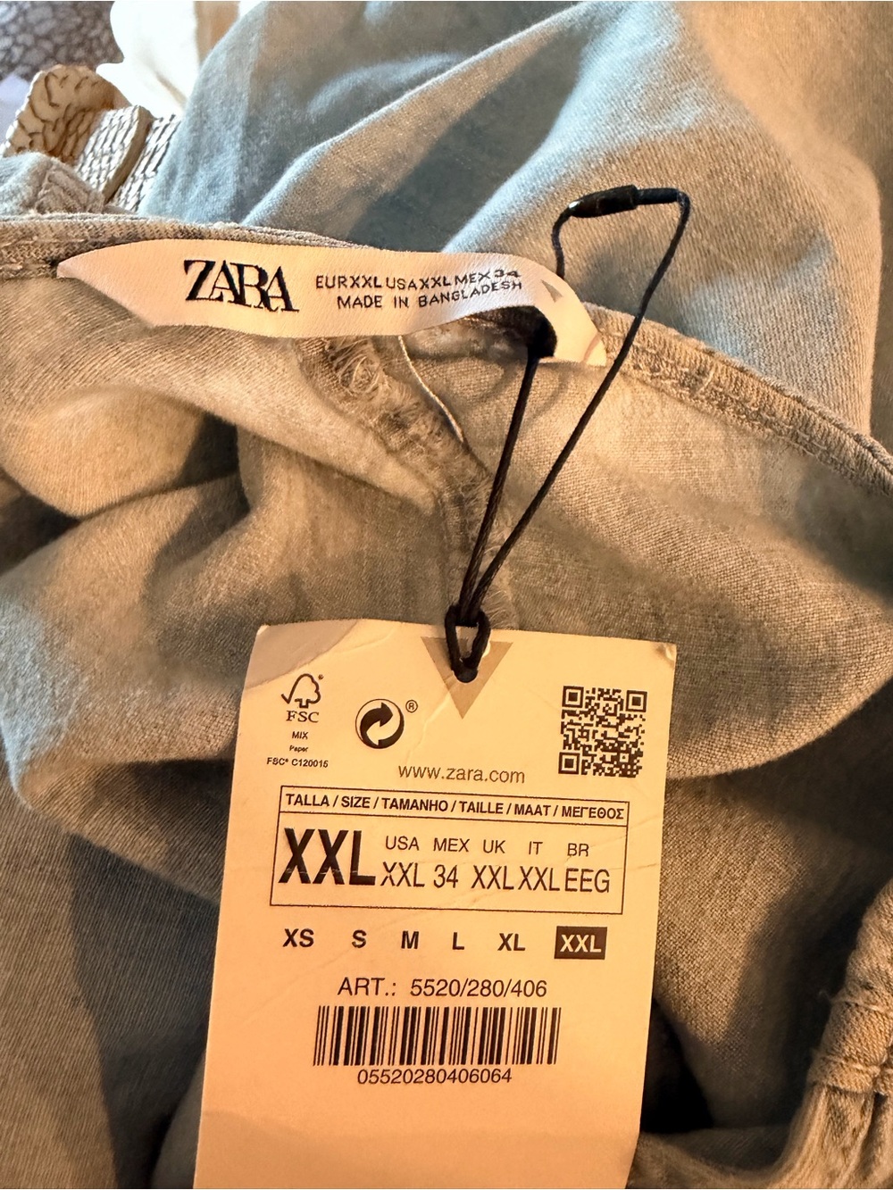 Zara One-Shoulder Light Blue Denim Midi Dress NWT - Picture 9 of 10